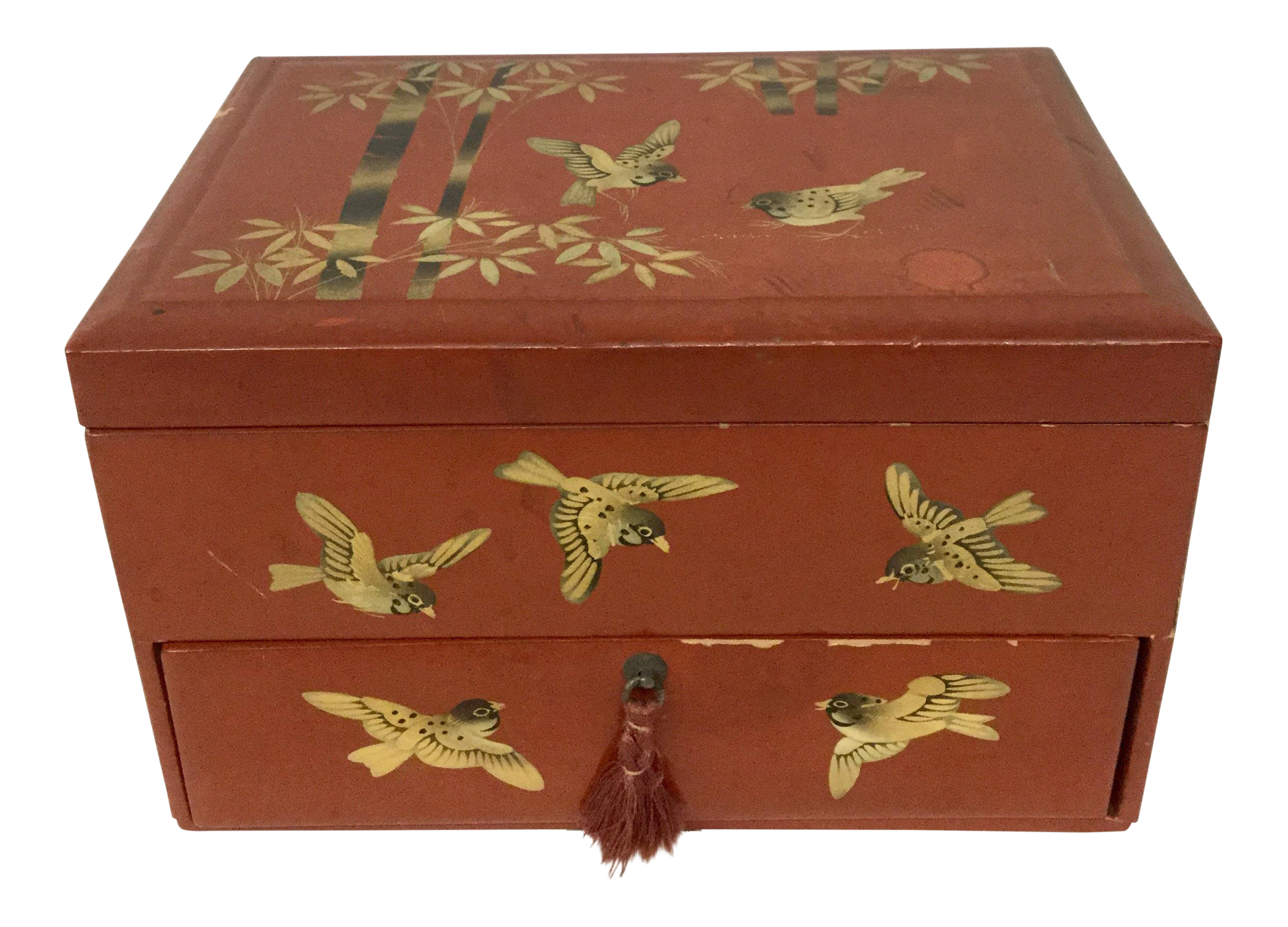 Antique Japanese Hand Painted Box